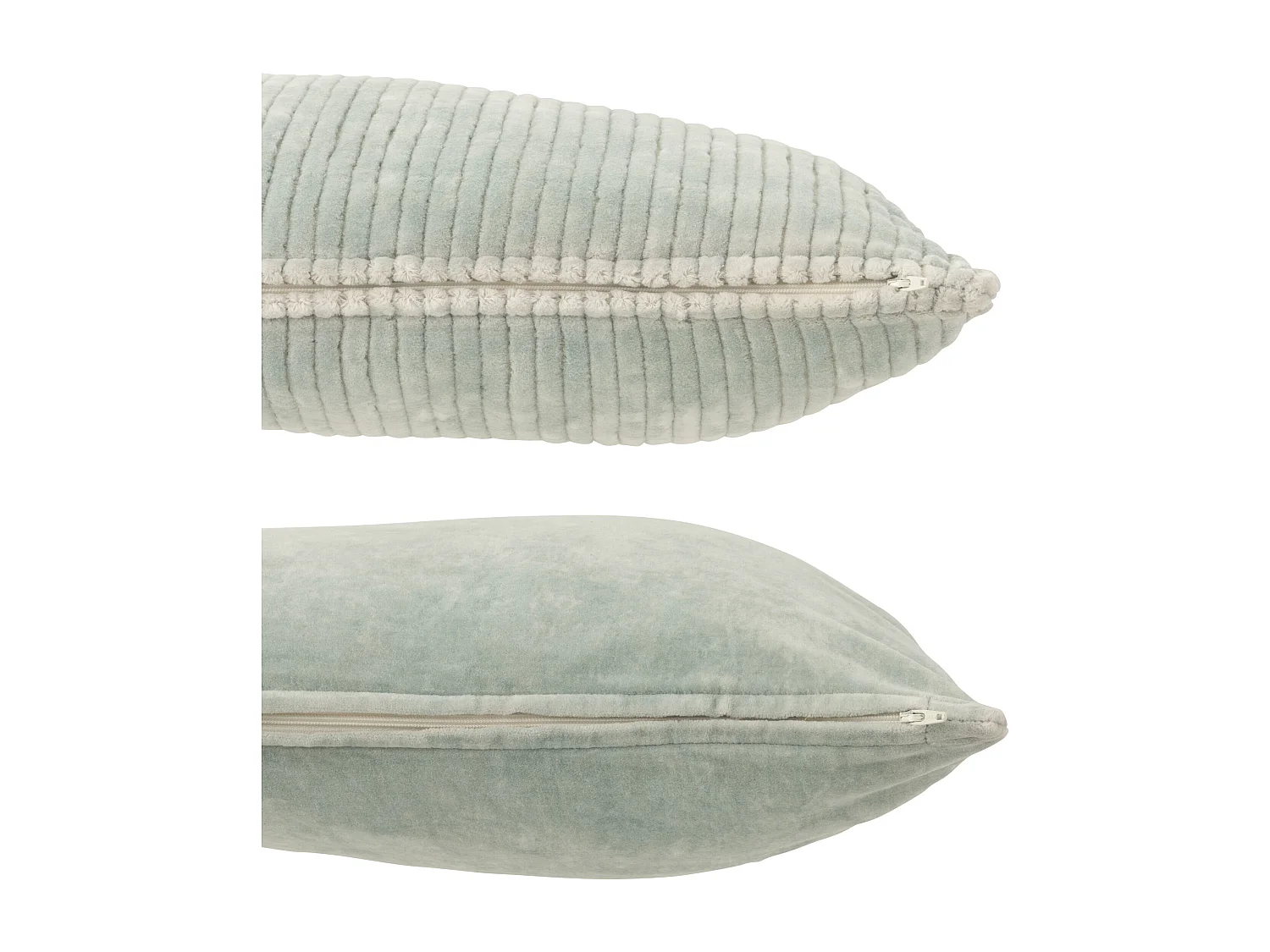 Coussin velours carré coton bleu 2 pcs Ba 44x44