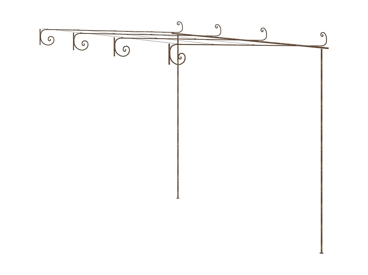 Pergola de jardin Marron antique 4x3x2,5 m Fer
