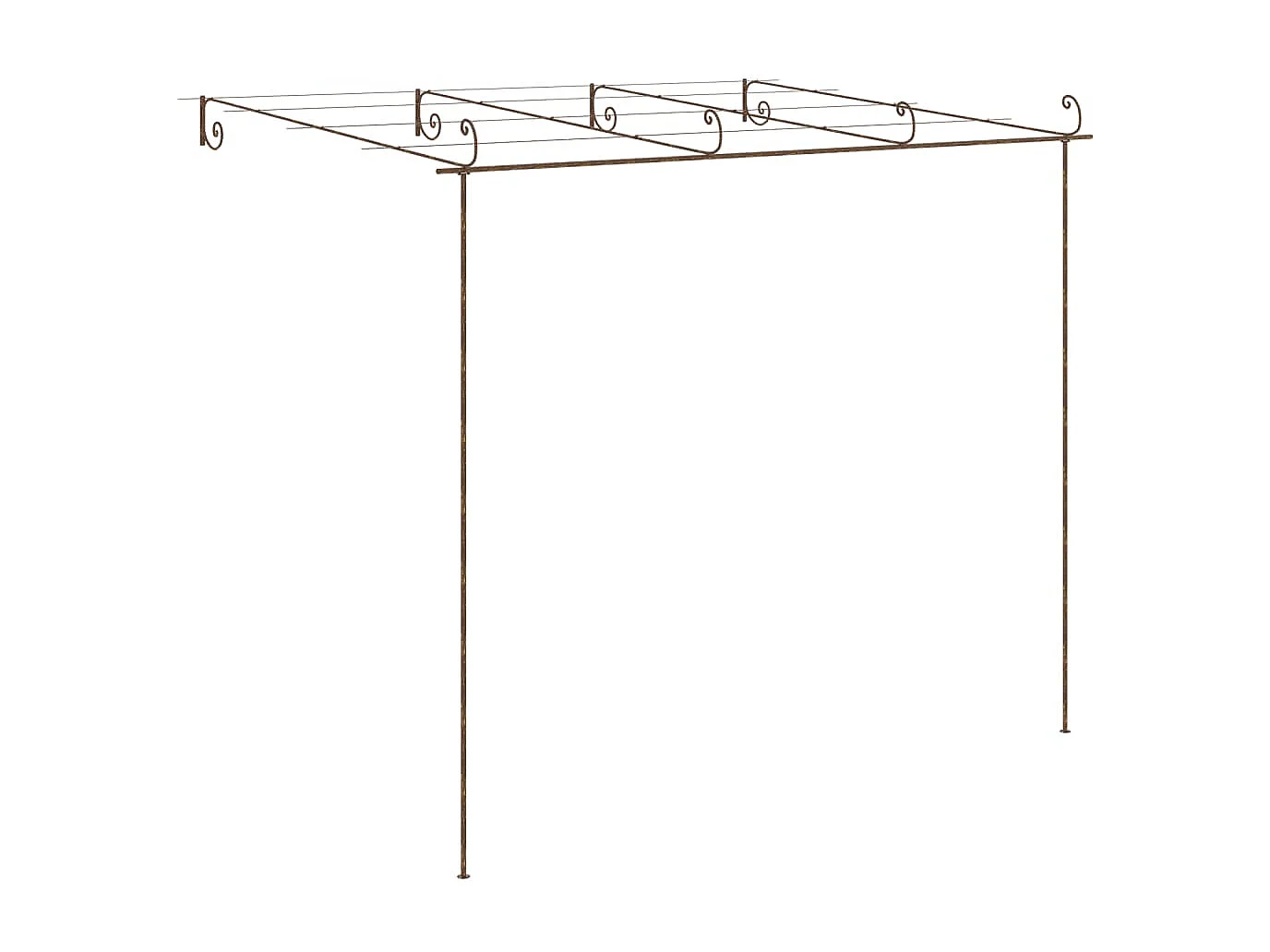 Pergola de jardin Marron antique 4x3x2,5 m Fer