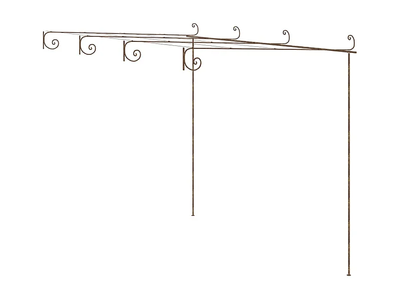 Pergola de jardin Marron antique 4x3x2,5 m Fer