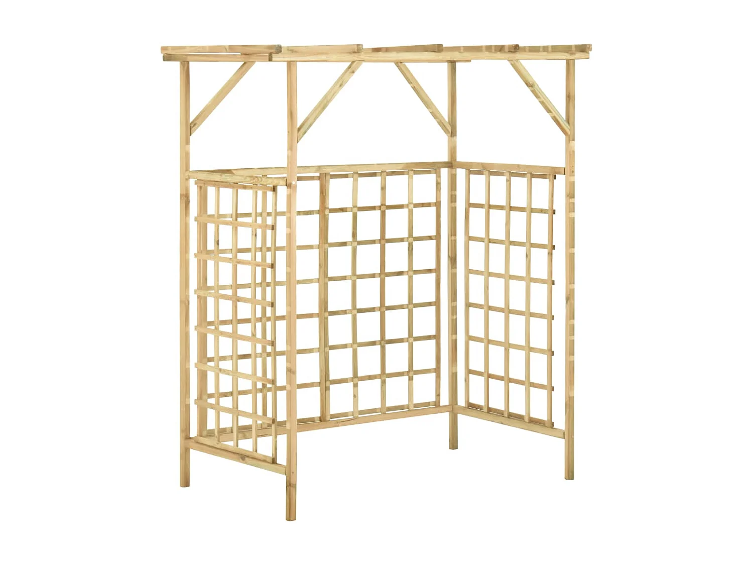 Pergola de jardin pour poubelles doubles Bois de pin imprégné