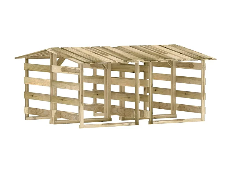 Pergolas avec toits 4 pcs 100x90x100 Bois de pin imprégné