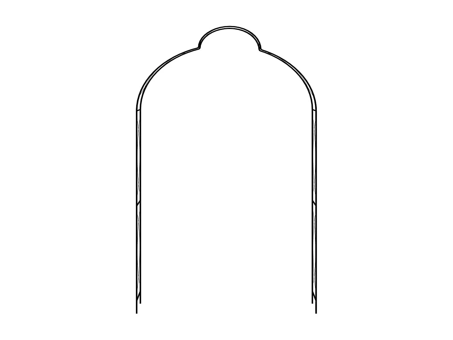 Voûte de jardin Noir 150x34x240 Fer