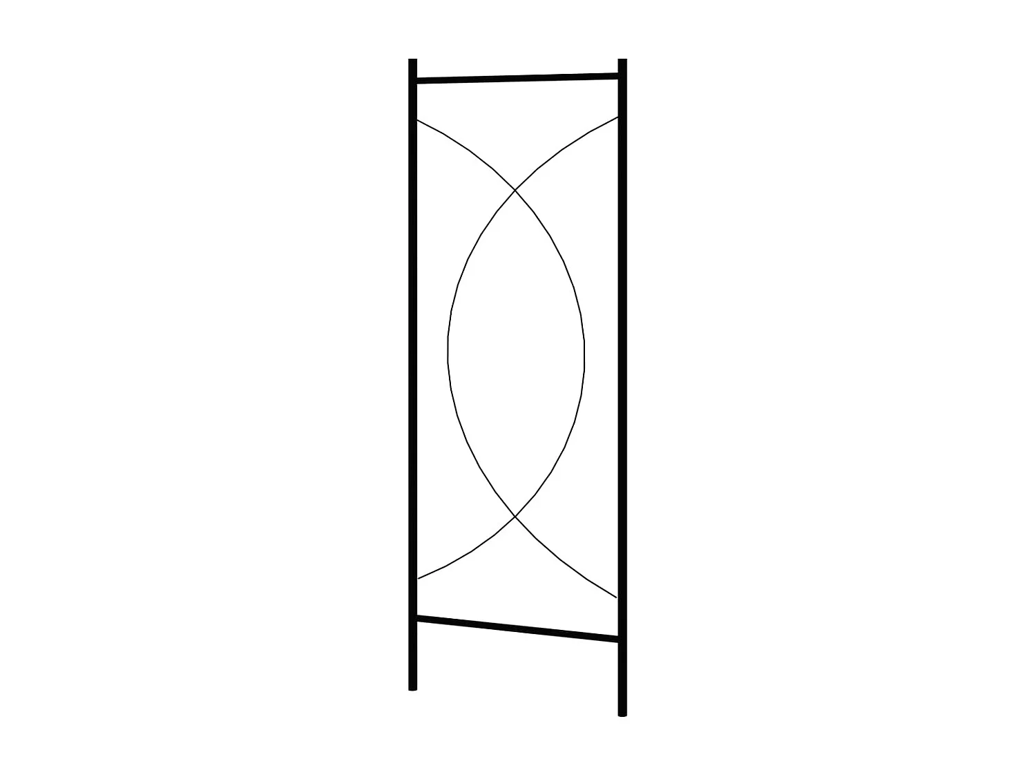 Voûte de jardin Noir 150x34x240 Fer