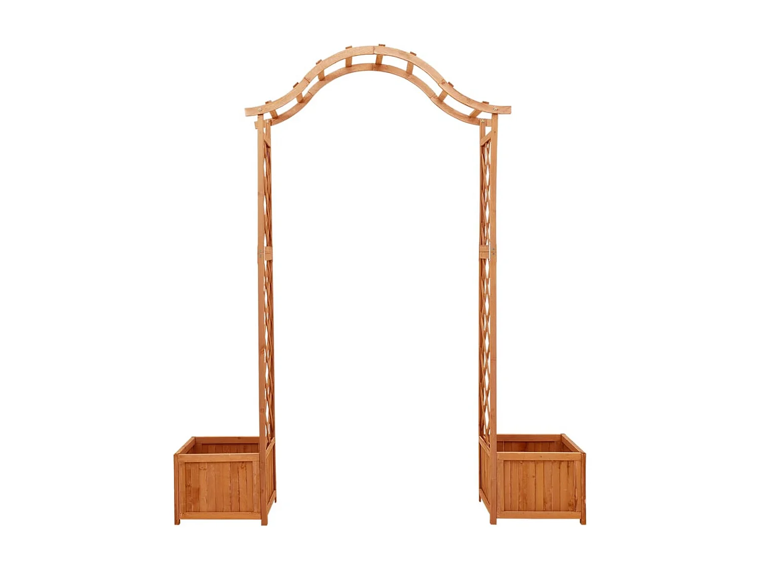 Pergola de jardin avec jardinière Bois pin massif L175xP40xH204