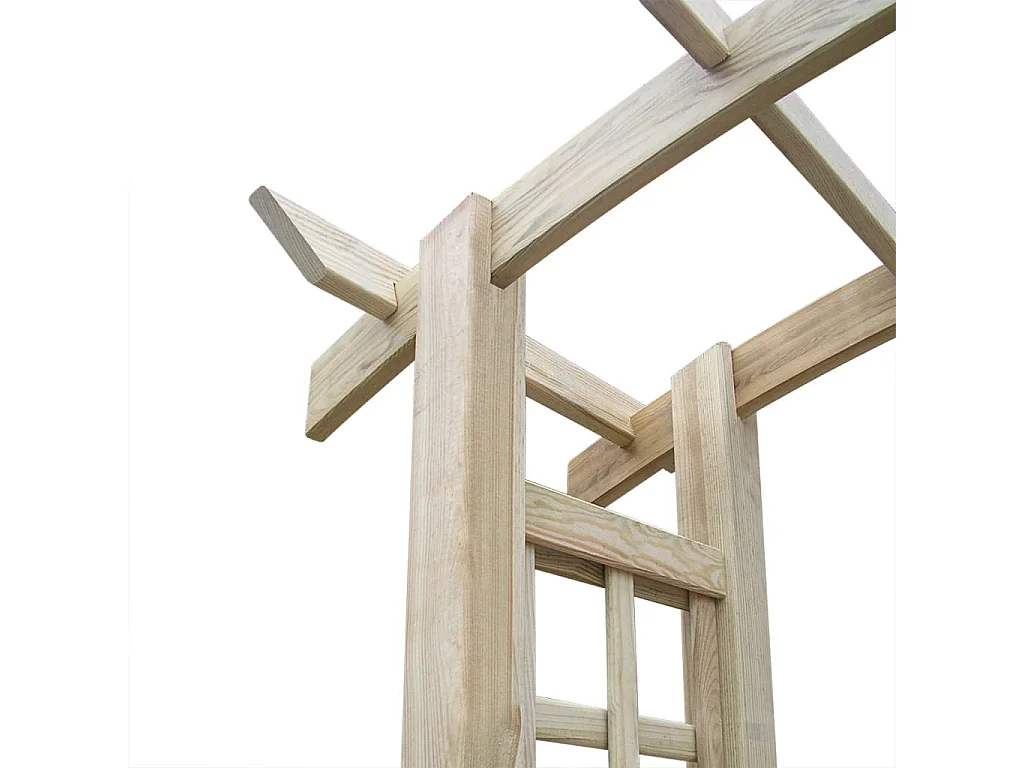 Voûte en treillis 150x50x210 Bois