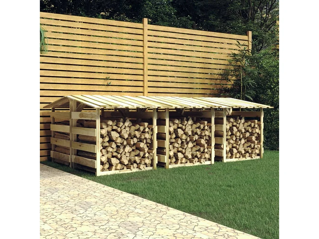 Pergolas avec toits 6 pcs 100x90x100 Bois de pin imprégné