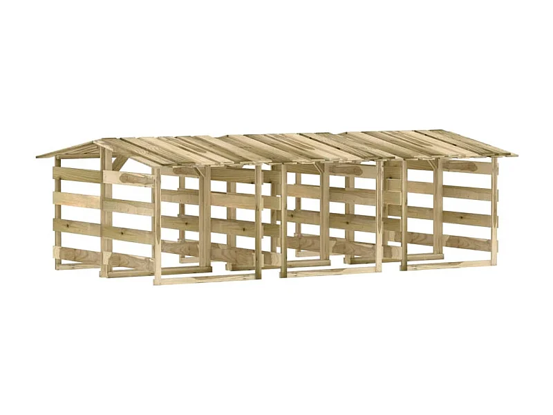 Pergolas avec toits 6 pcs 100x90x100 Bois de pin imprégné