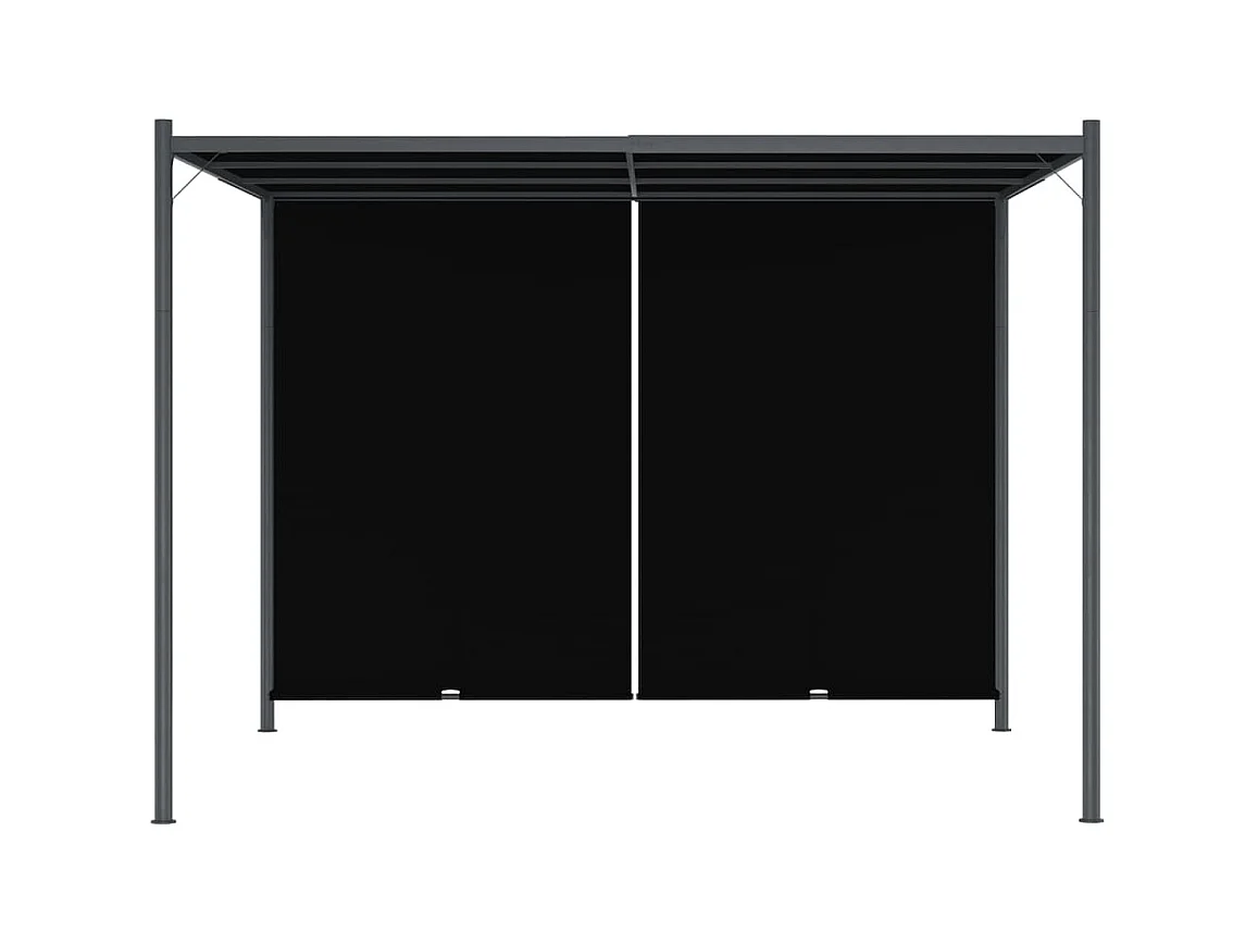 Pergola de jardin avec toit rétractable 3x3 m Anthracite