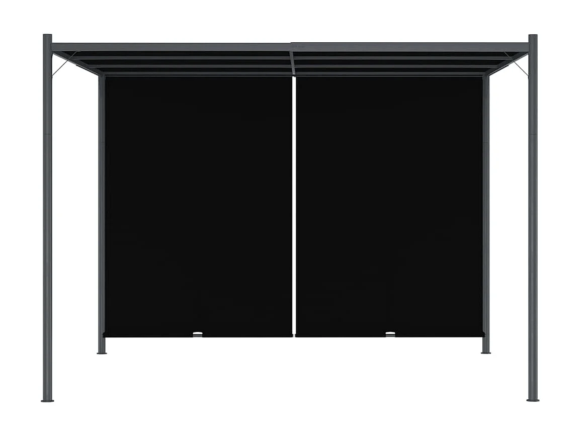 Pergola de jardin avec toit rétractable 3x3 m Anthracite