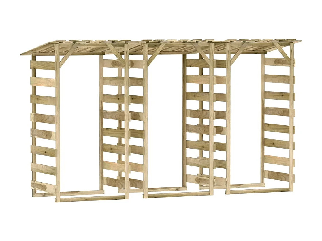 Pergolas avec toits 3 pcs 100x90x200 Bois de pin imprégné