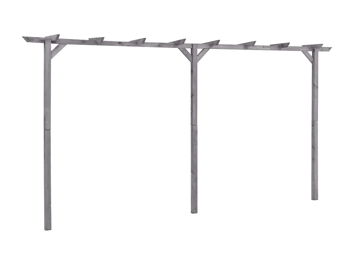 Pergola de jardin Gris 400x40x205 Bois de pin imprégné