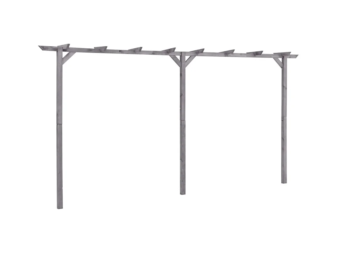 Pergola de jardin Gris 400x40x205 Bois de pin imprégné