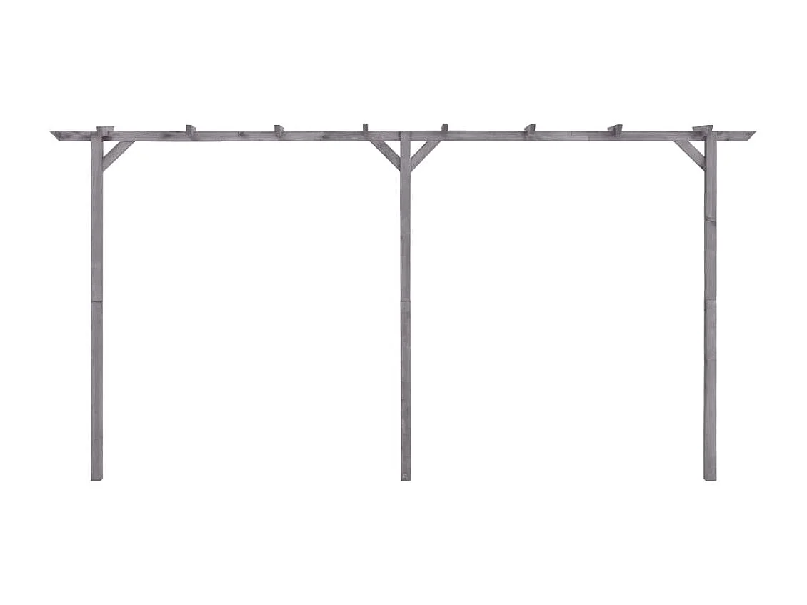 Pergola de jardin Gris 400x40x205 Bois de pin imprégné