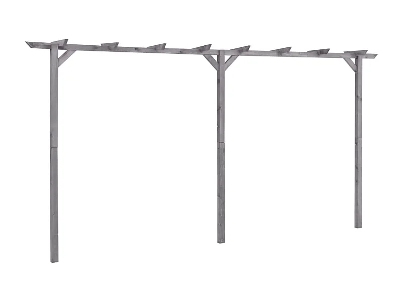 Pergola de jardin Gris 400x40x205 Bois de pin imprégné
