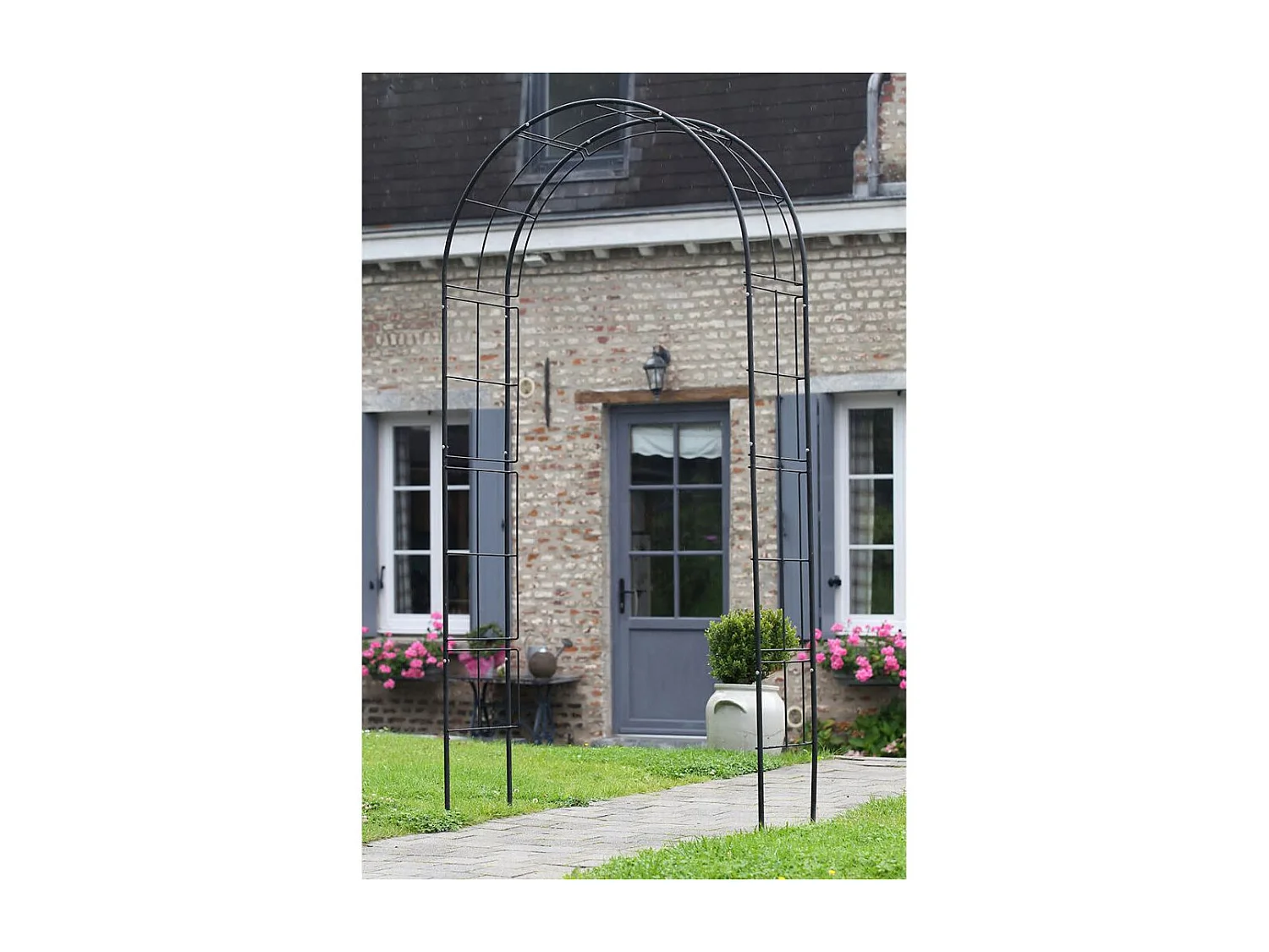 Arche de jardin en métal noir Nature Jardo