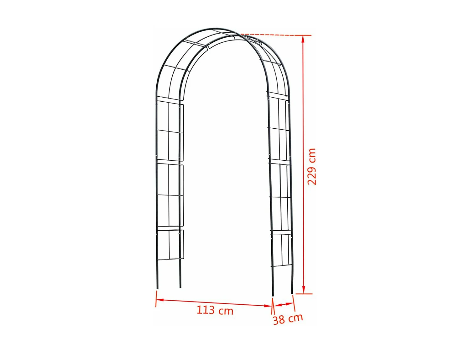 Arche de jardin en métal noir Nature Jardo