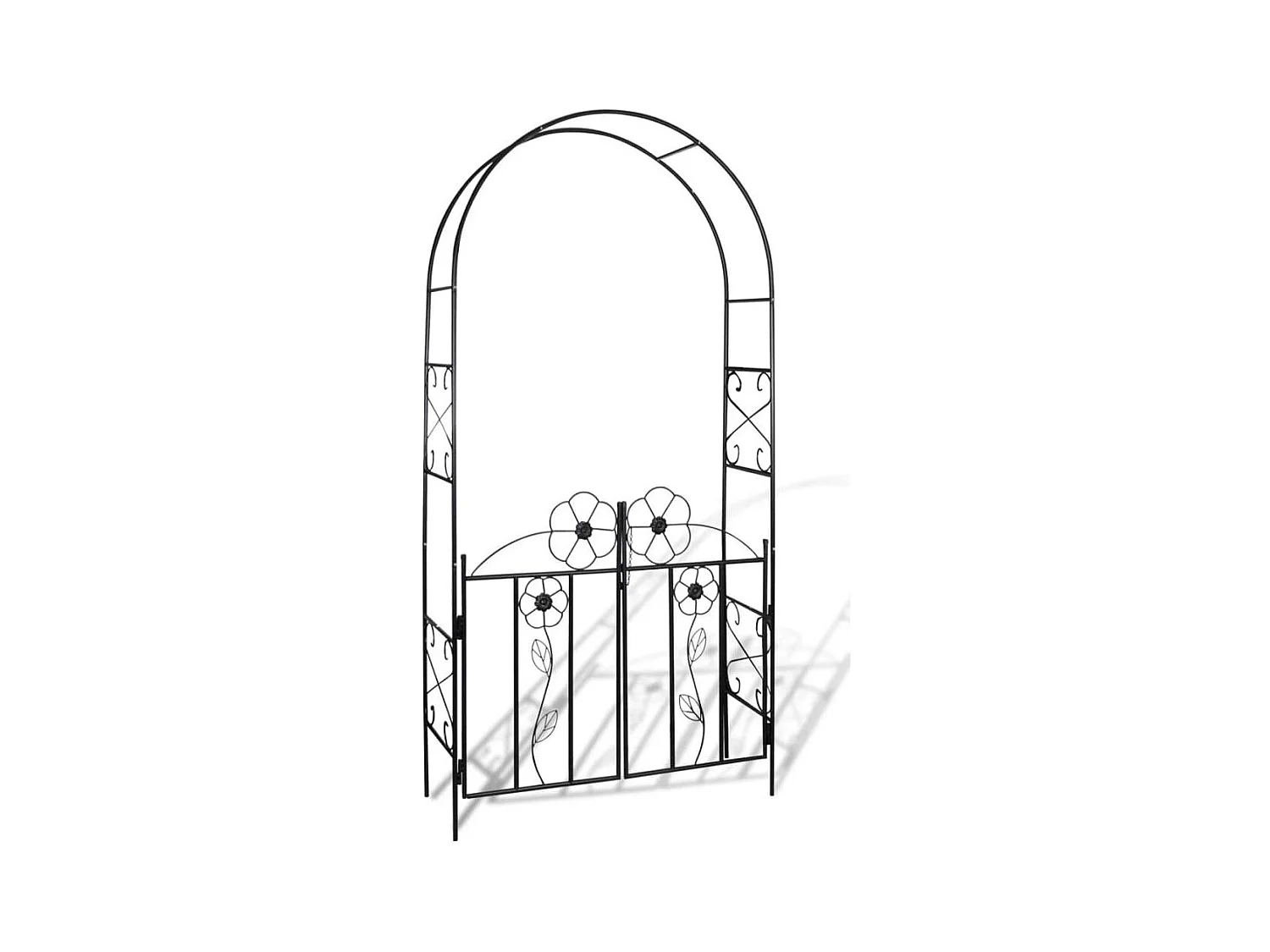 Arche de jardin en fer noir 115 x 37x230