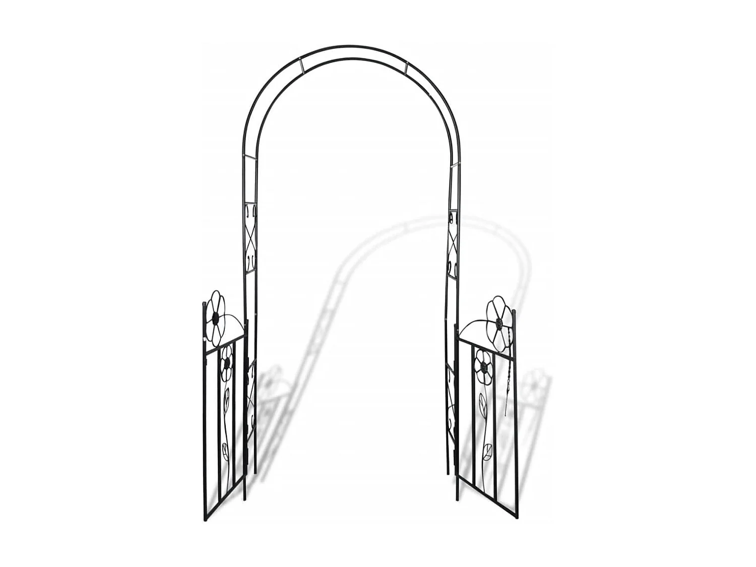 Arche de jardin en fer noir 115 x 37x230