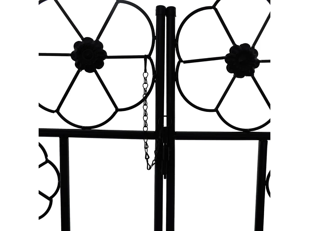 Arche de jardin en fer noir 115 x 37x230