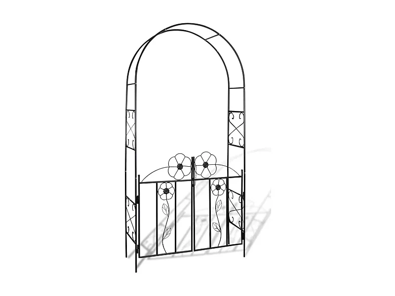 Arche de jardin en fer noir 115 x 37x230