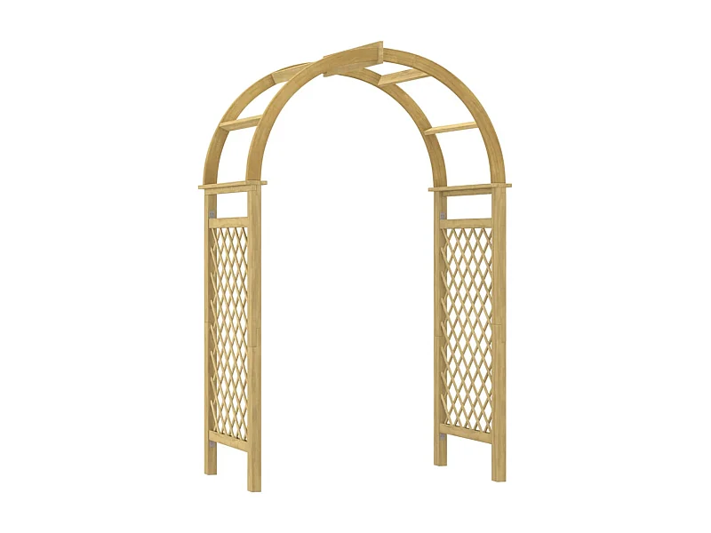 Arche avec treillis 141x97x243 Bois de pin massif imprégné
