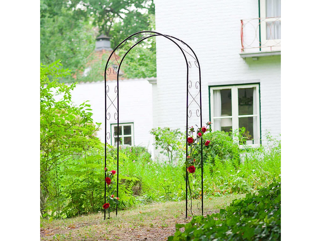 Nature Voûte de jardin Métal 100x37x230 Noir