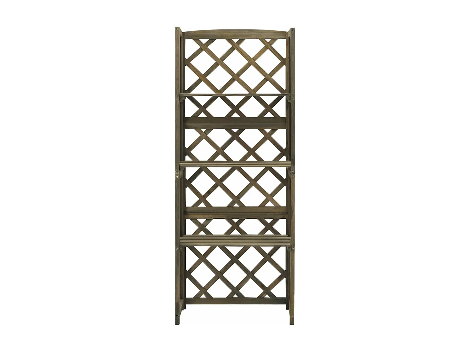 Treillis avec étagères Gris 55x30x140 Bois de sapin massif