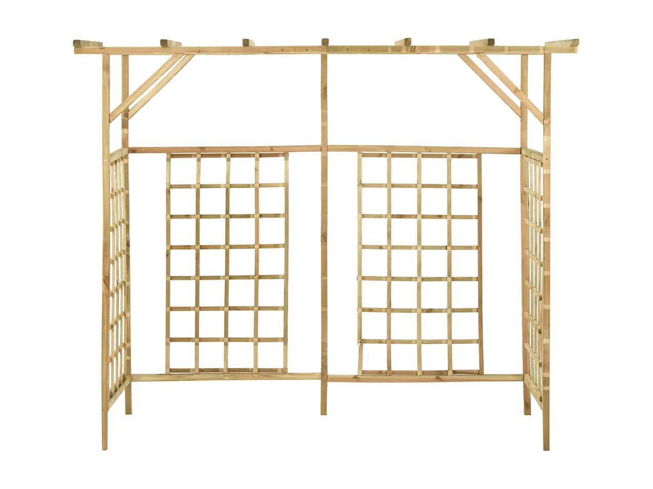 Pergola de jardin pour poubelles triples Bois de pin imprégné