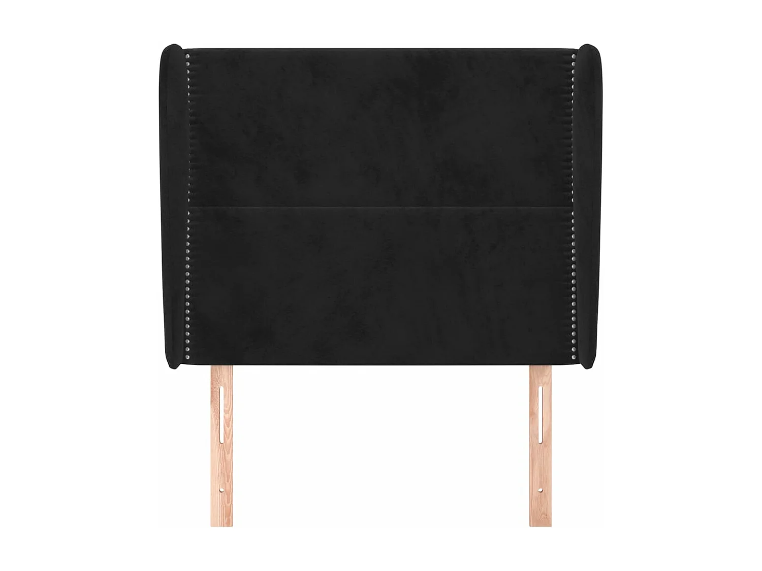 Tête de lit avec oreilles Noir 103x23x118-128 Velours