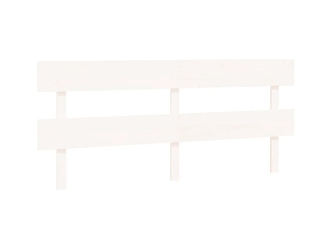 Tête de lit Blanc 204x3x81 Bois massif de pin