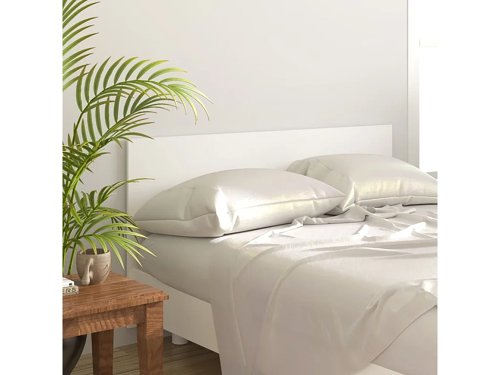 Tête de lit Blanc 160x1,5x80 Bois d'ingénierie