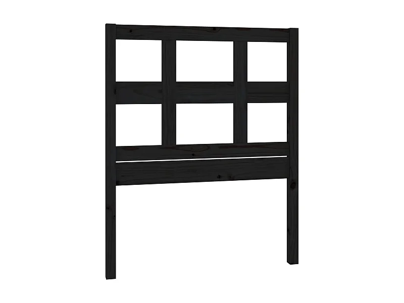 Tête de lit Noir 95,5x4x100 Bois massif de pin