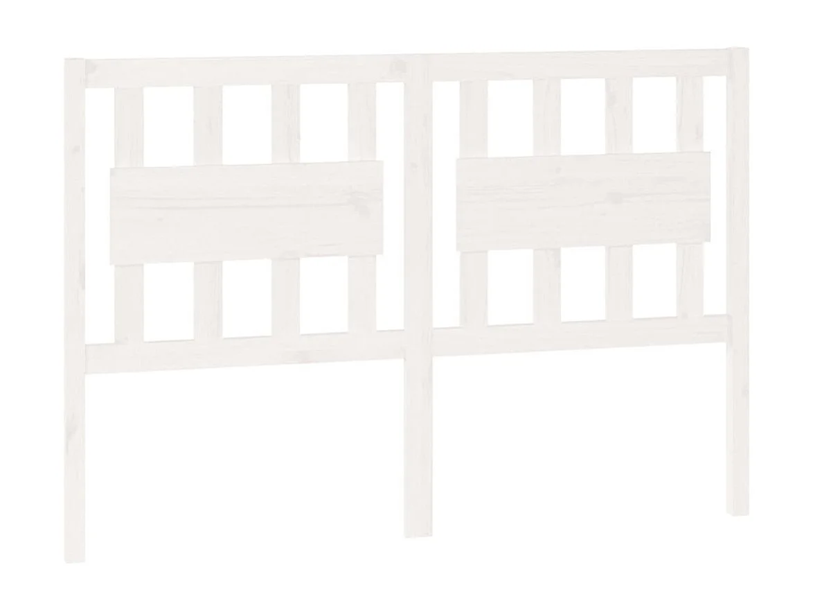 Tête de lit Blanc 125,5x4x100 Bois massif de pin