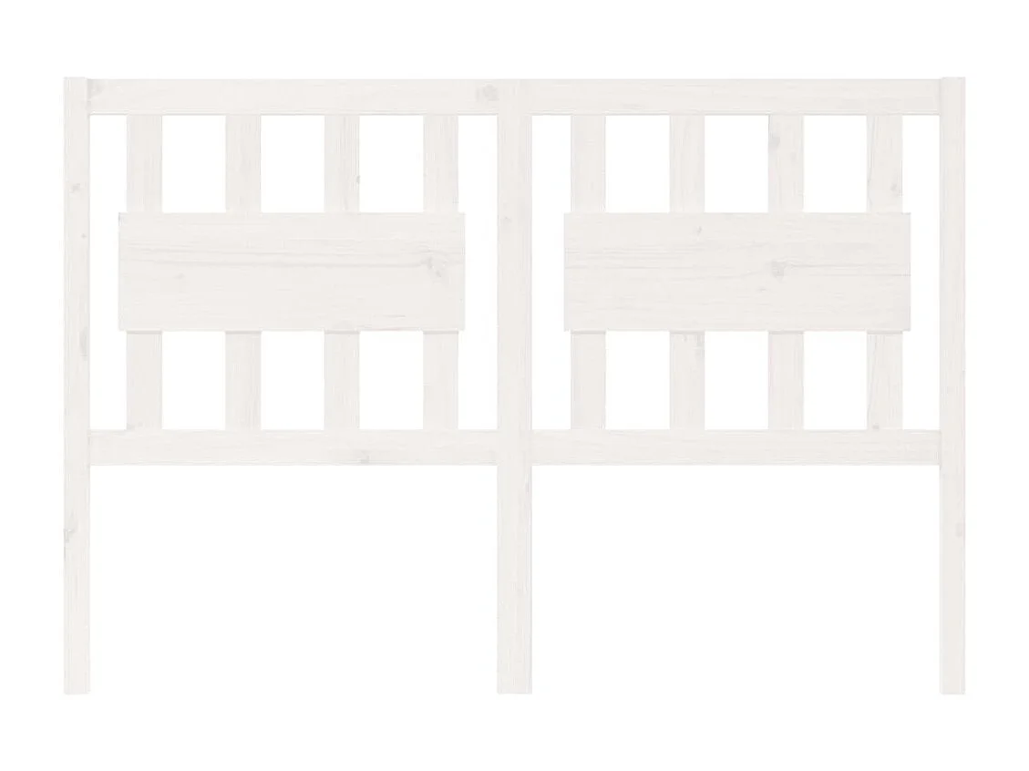 Tête de lit Blanc 125,5x4x100 Bois massif de pin
