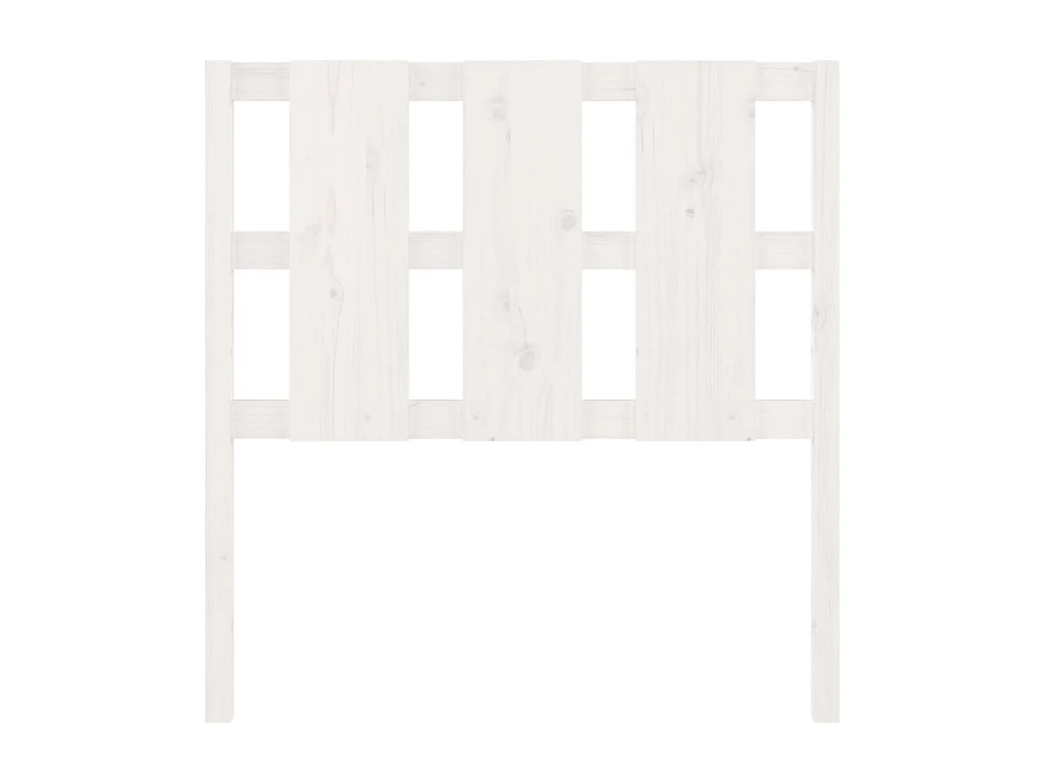 Tête de lit Blanc 95,5x4x100 Bois massif de pin 3