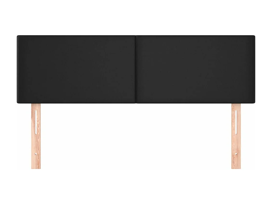 Têtes de lit 2 pcs Noir 72x5x78-88 Similicuir