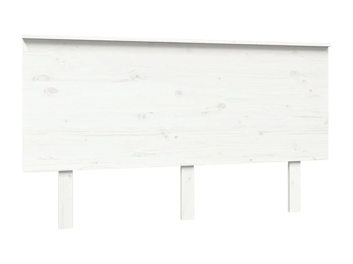 Tête de lit Blanc 144x6x82,5 Bois massif de pin