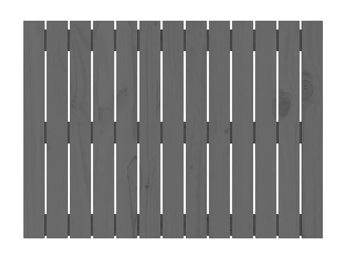 Tête de lit murale Gris 82,5x3x60 Bois massif de pin