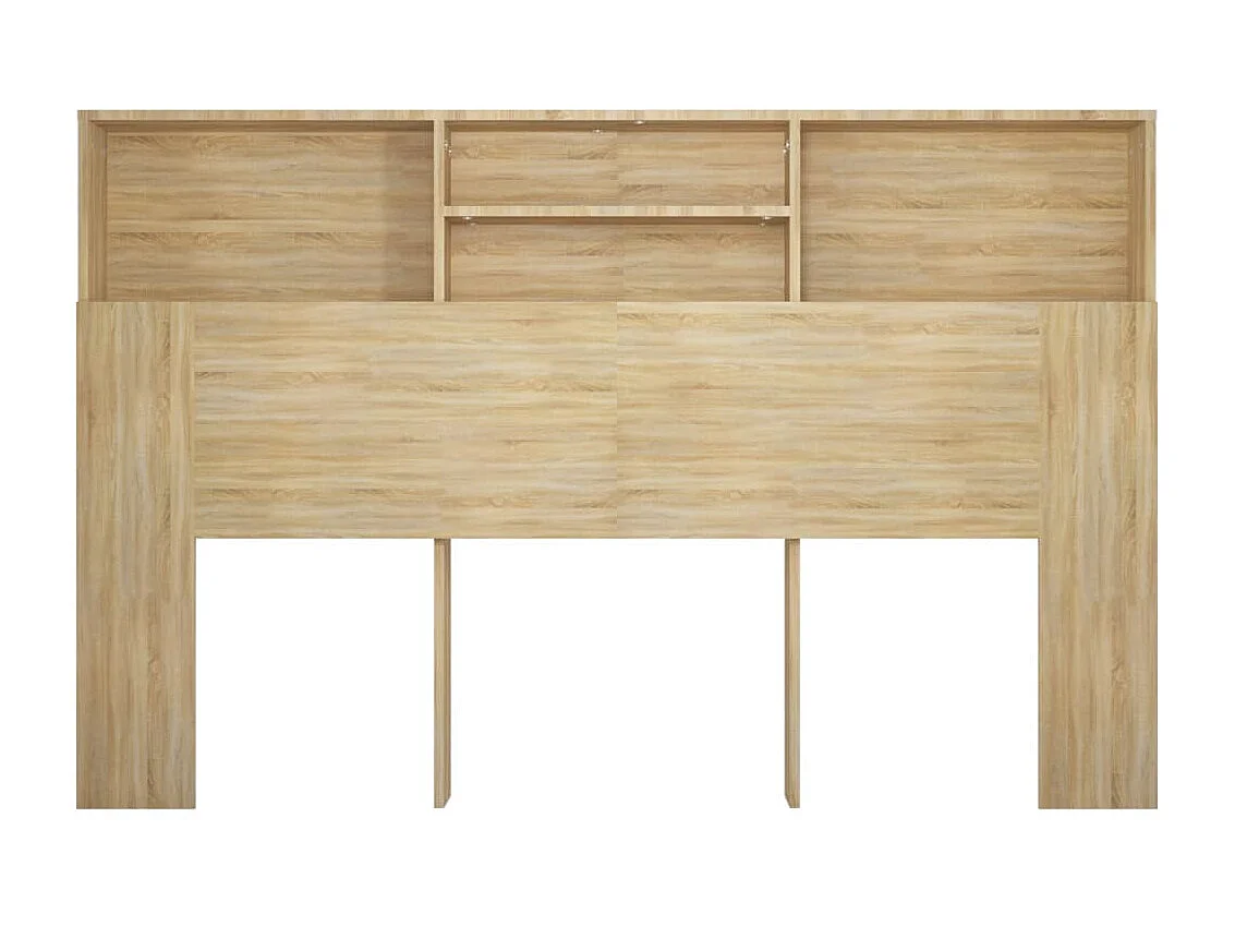 Tête de lit avec rangement Chêne sonoma 160x19x103,5