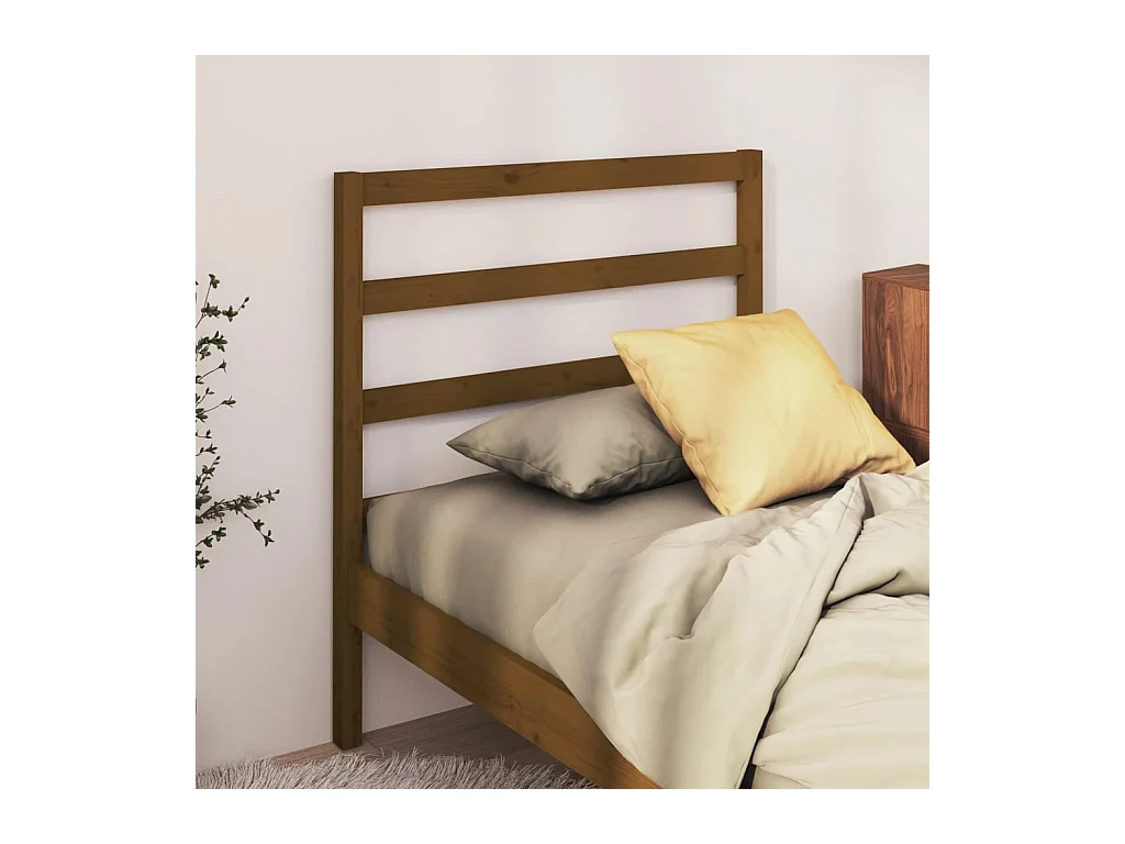 Tête de lit Marron miel 96x4x100 Bois massif de pin 3