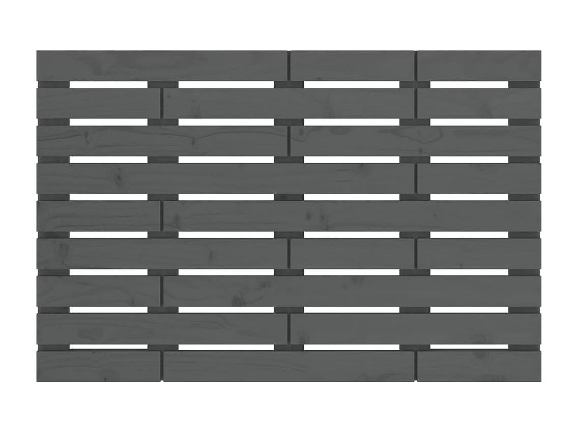 Tête de lit murale Gris 106x3x63 Bois massif de pin