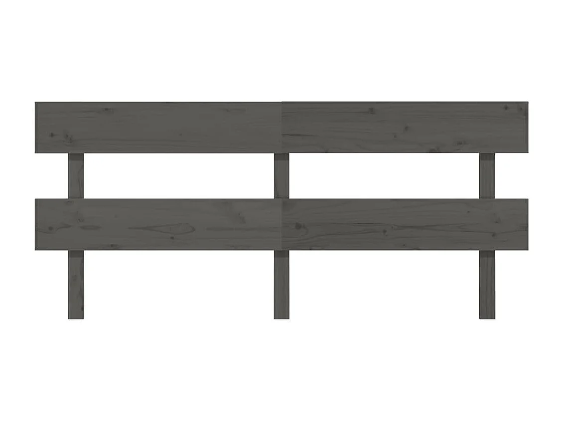 Tête de lit Gris 184x3x81 Bois massif de pin