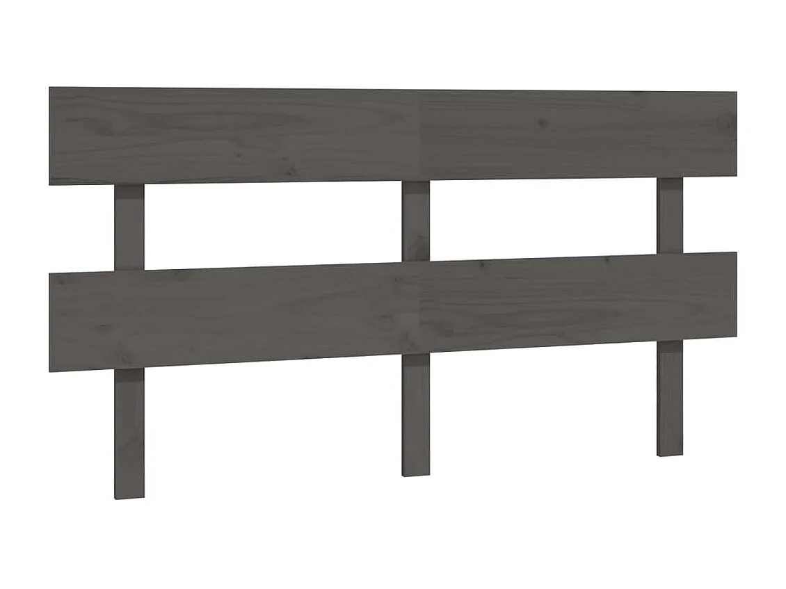 Tête de lit Gris 154x3x81 Bois massif de pin