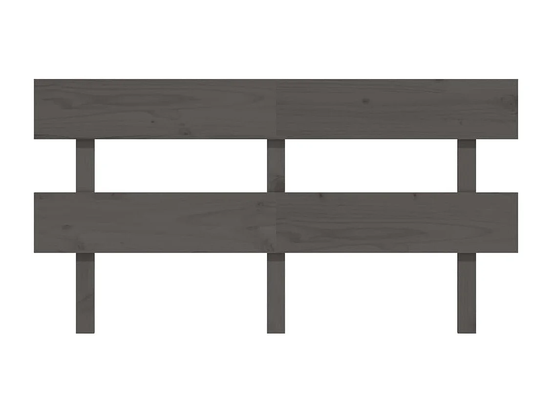 Tête de lit Gris 154x3x81 Bois massif de pin