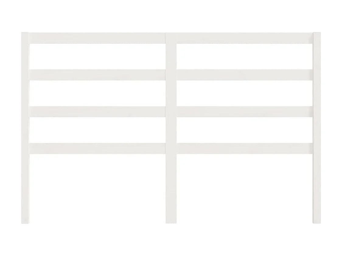 Tête de lit Blanc 166x4x100 Bois massif de pin 4