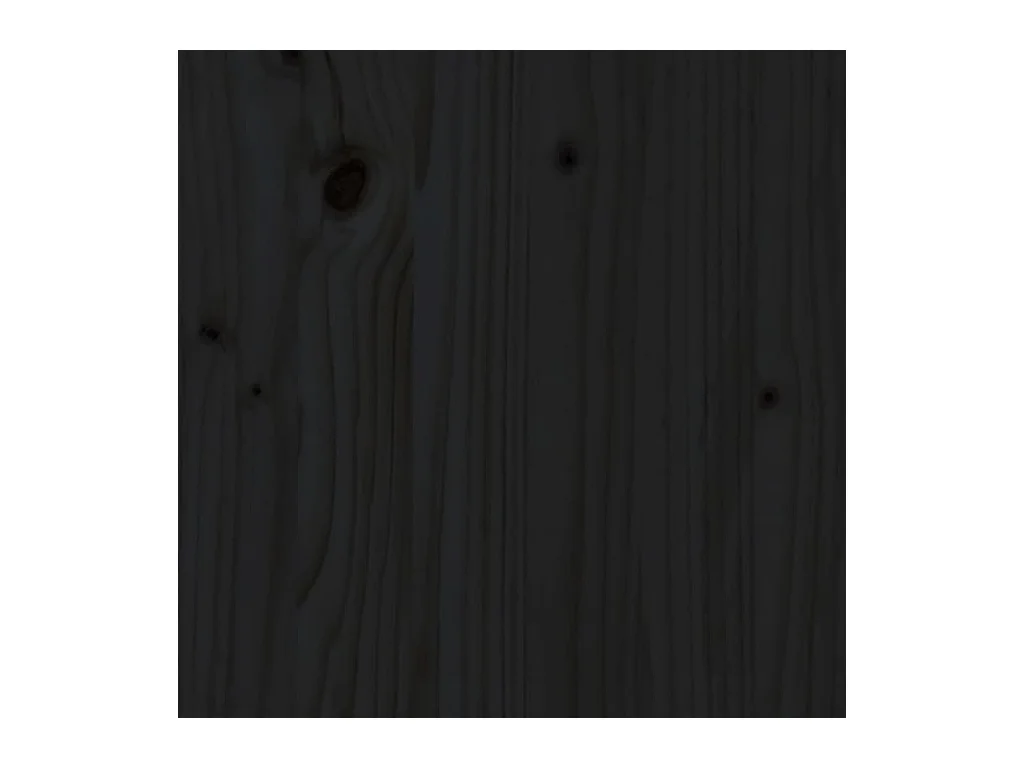 Tête de lit Noir 166x4x100 Bois massif de pin 2