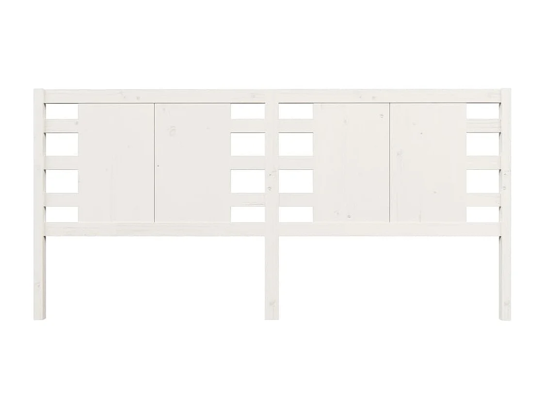Tête de lit Blanc 206x4x100 Bois massif de pin