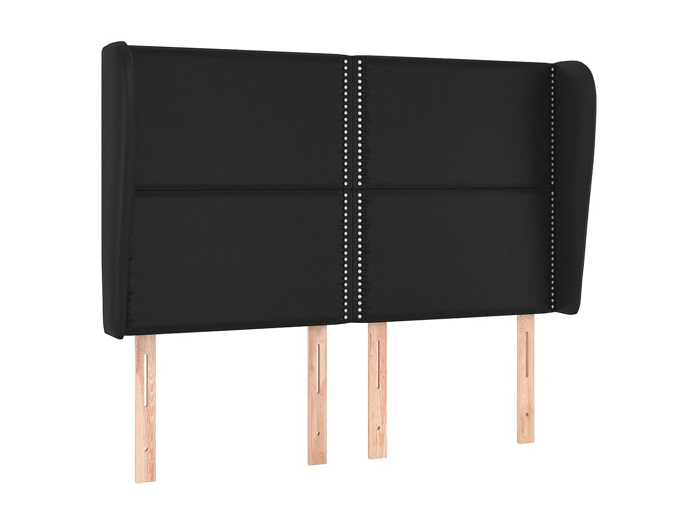 Tête de lit avec oreilles Noir 147x23x118-128 Similicuir Varkilo