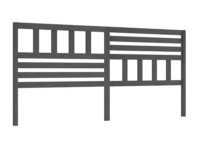 Tête de lit Gris 206x4x100 Bois massif de pin 3